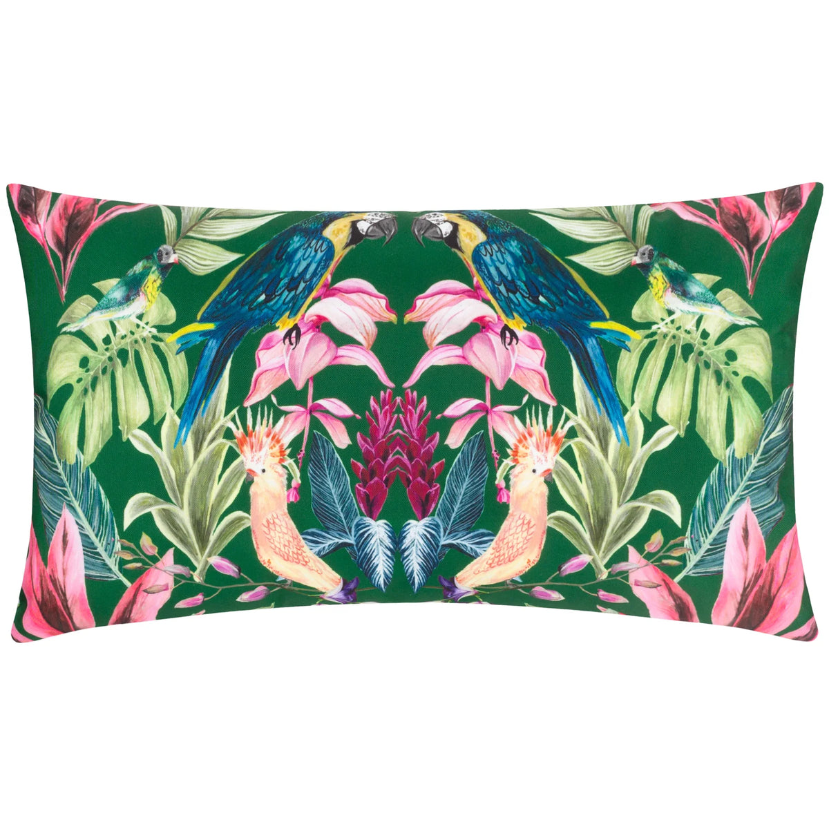 Kali Birds Outdoor Dark Green Cushion Cover 30cm x 50cm - additional product view 1