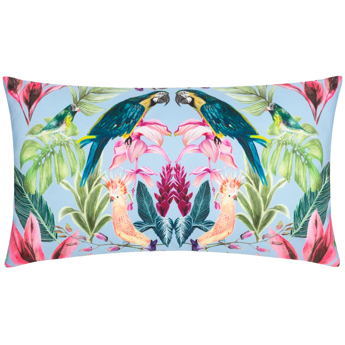 Kali Birds Outdoor Sky Blue Cushion Cover 30cm x 50cm - additional product view 1