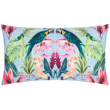 Kali Birds Outdoor Sky Blue Cushion Cover 30cm x 50cm - additional product view 1