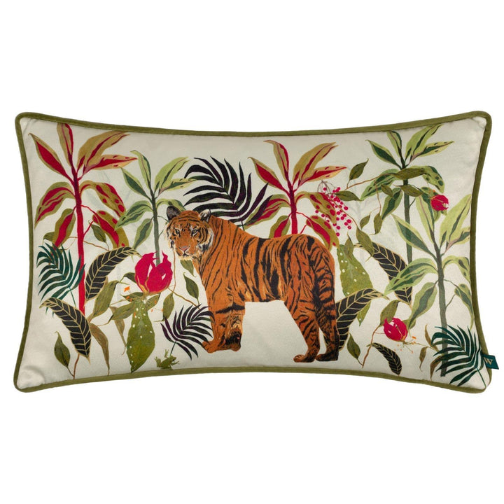 Kali Jungle Tiger Ivory Rectangular Cushion - Ideal