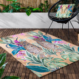 Kali Leopards Printed Outdoor Outdoor Rug Gold 120 x 170cm - image 1
