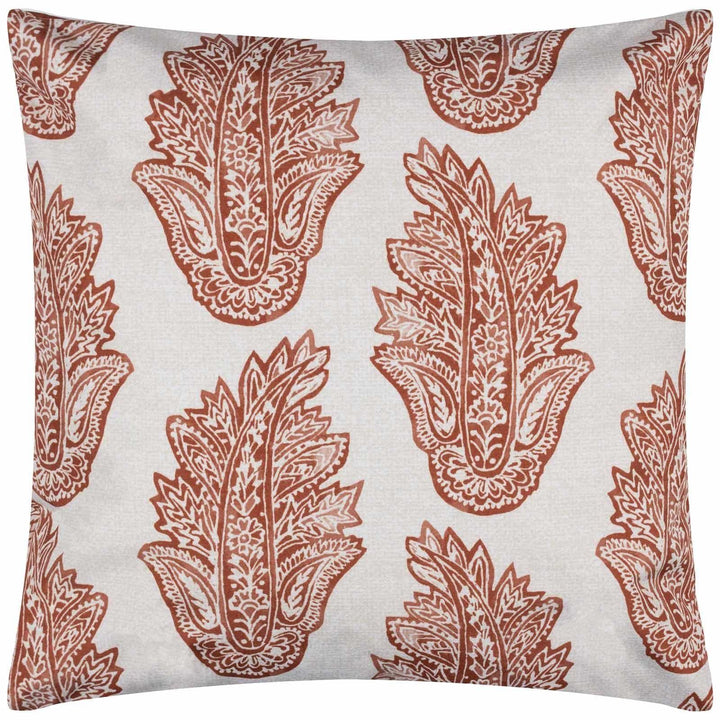 Kalindi Paisley Terracotta Outdoor Cushion Cover 17" x 17" - Ideal
