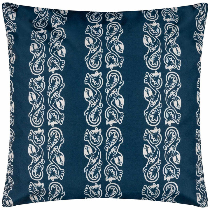 Kalindi Stripe Navy Outdoor Cushion Cover 22" x 22" - Ideal