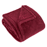 Kallu Double-Sided Faux-Fur Throw Berry - image 4