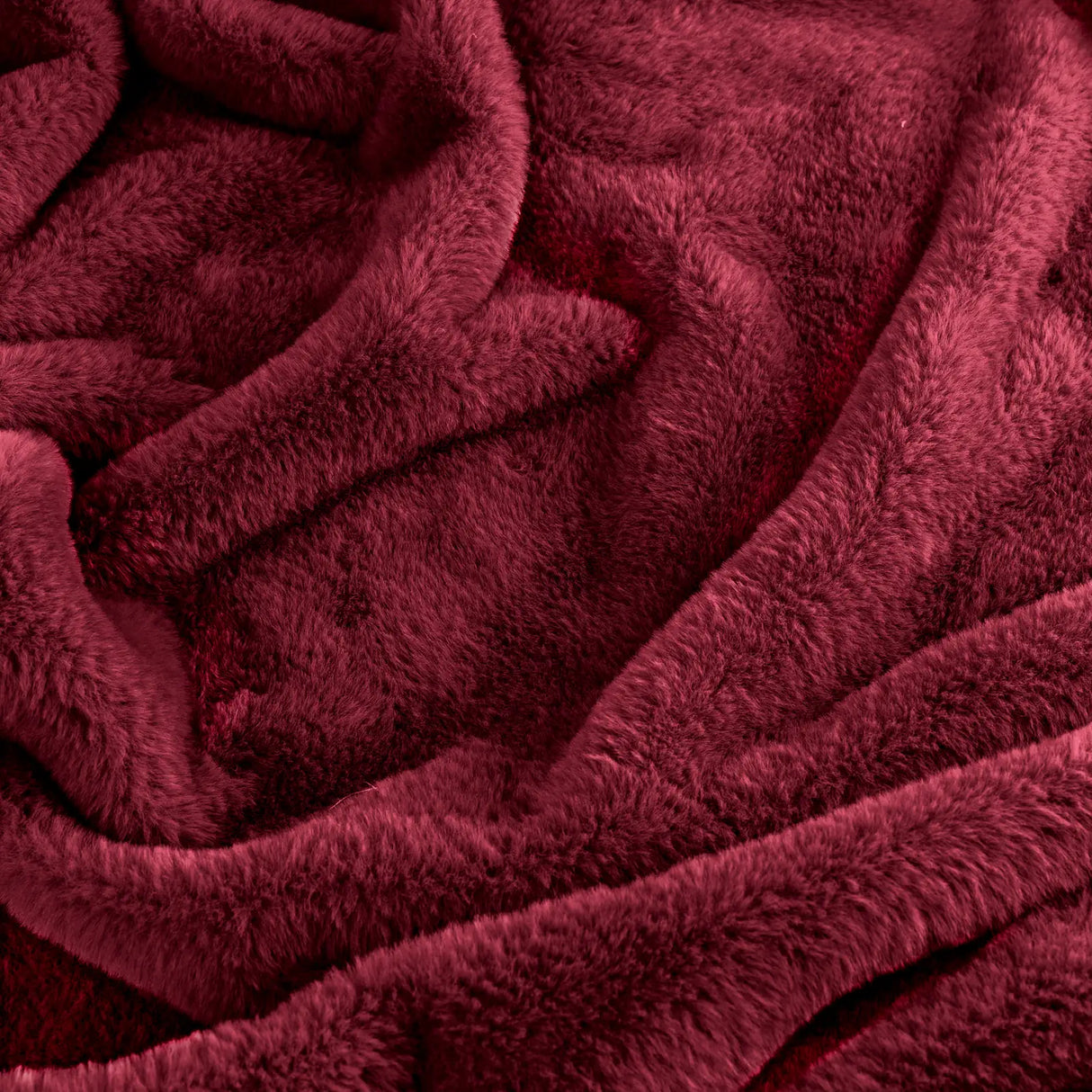 Kallu Double-Sided Faux-Fur Throw Berry - image 5