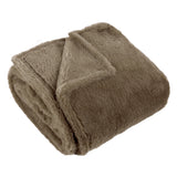 Kallu Double-Sided Faux-Fur Throw Mocha - image 2