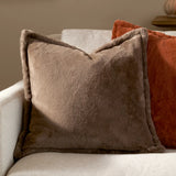 Kallu Faux Fur Cushion Cover Mocha - image 1