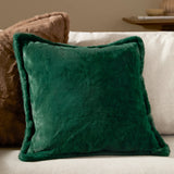 Kallu Faux Fur Cushion Cover Needle Green 45 x 45cm - image 1