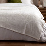 Kallu Faux Fur Reversible Ecru Velvet Throw Blanket 130cm x 180cm / 150cm x 200cm - additional product view 2