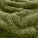 Kallu Faux Fur Reversible Olive Velvet Throw Blanket 130cm x 180cm / 150cm x 200cm - additional product view 3