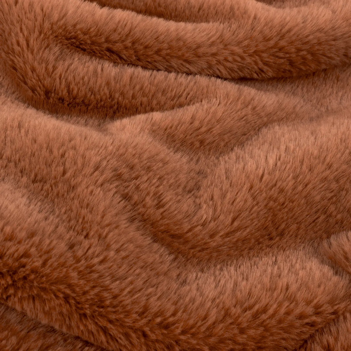 Kallu Faux Fur Reversible Rust Velvet Throw Blanket 130cm x 180cm / 150cm x 200cm - additional product view 3