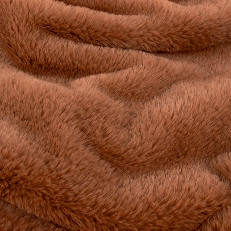 Kallu Faux Fur Reversible Rust Velvet Throw Blanket 130cm x 180cm / 150cm x 200cm - additional product view 3