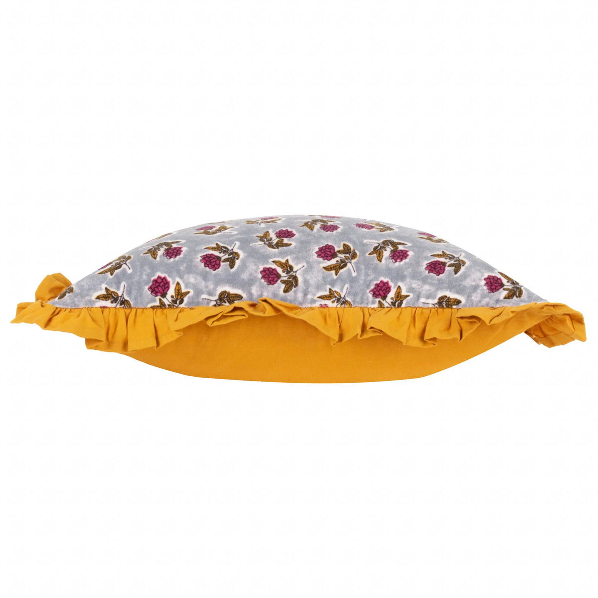 Kemble 100% Cotton Delph Blue / Gold Cushion Cover or Filled Cushion 45cm x 45cm - additional product view 4