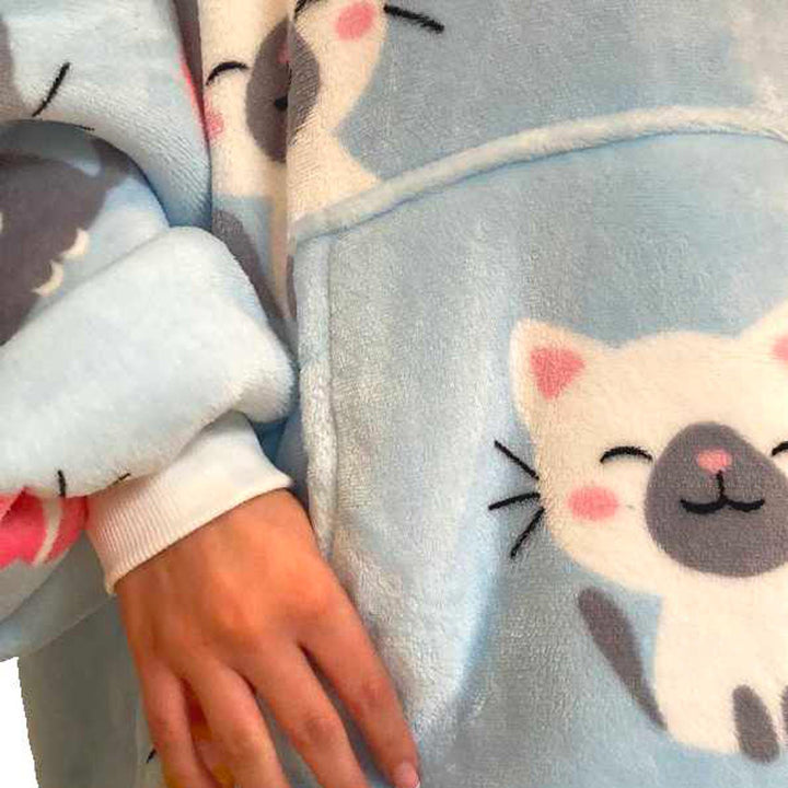 Kitties Oversized Fleece Hoodie - Ideal