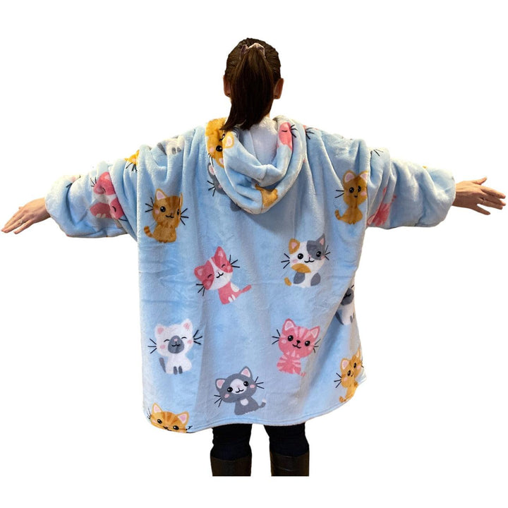 Kitties Oversized Fleece Hoodie - Ideal