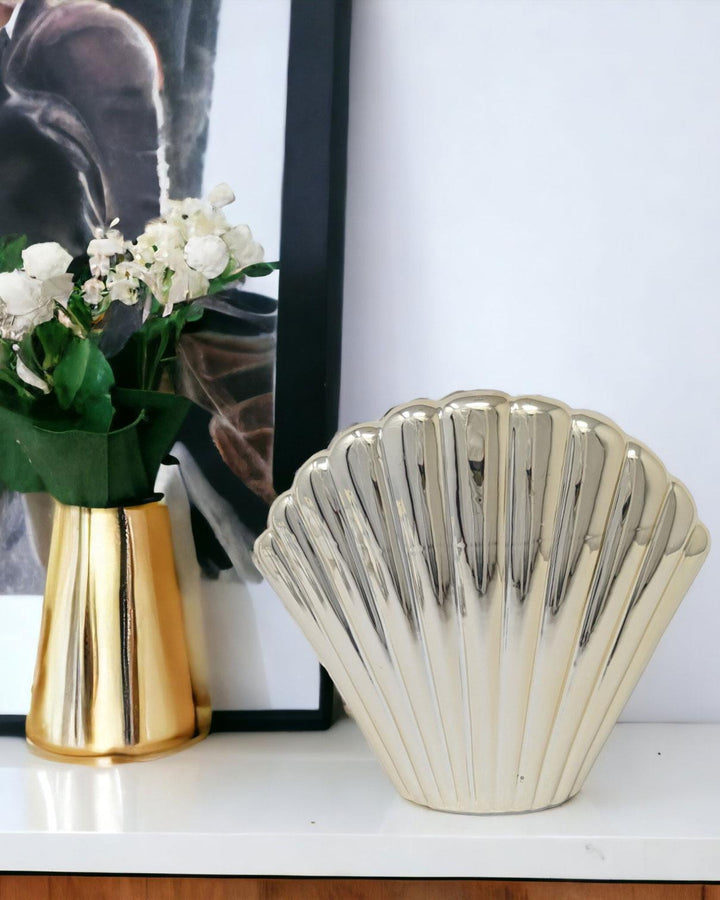 Lana Gold Shell Vase 20cm - Ideal