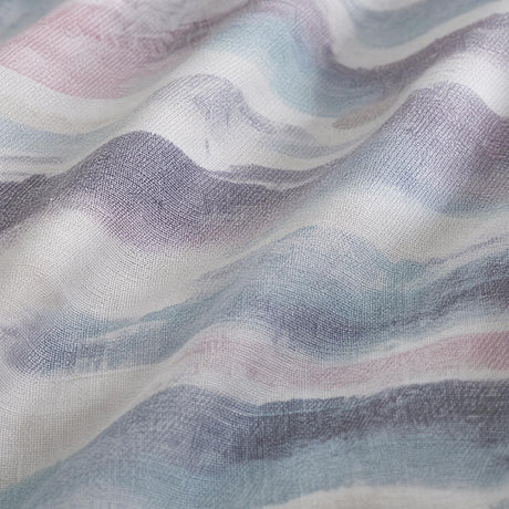 Macro close-up of the cotton fabric on the Landscape Cotton Duvet Cover Set