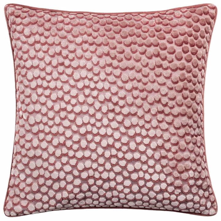 Lanzo Cut Velvet Plaster Pink Cushion Cover 18" x 18" - Ideal