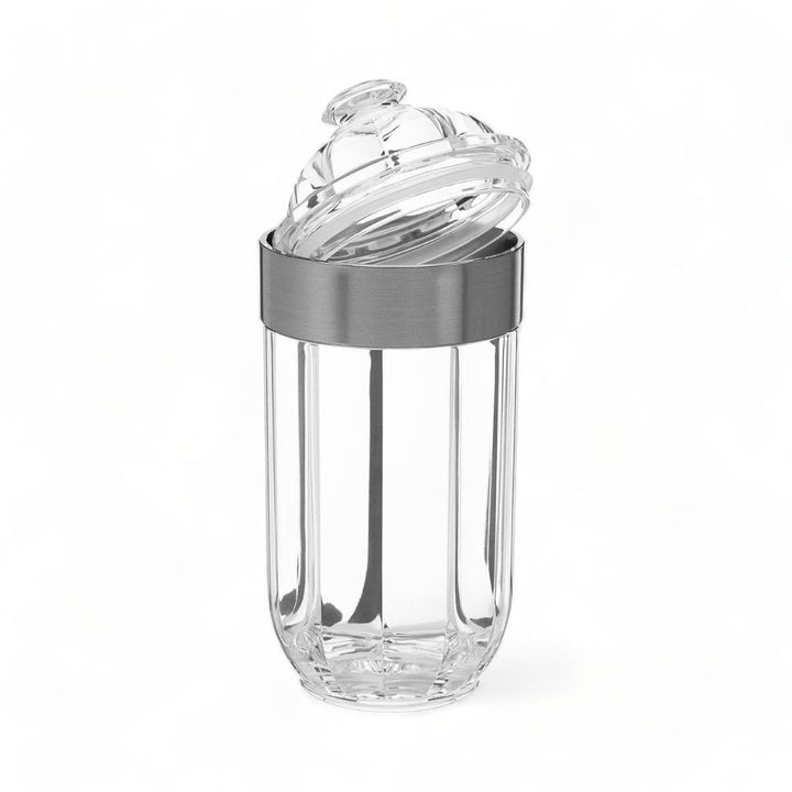 Large Silver Acrylic Canister - Ideal