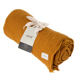 Lark Muslin Cumin 100% Cotton Throw Blanket 130cm x 180cm / 240cm x 260cm - additional product view 1