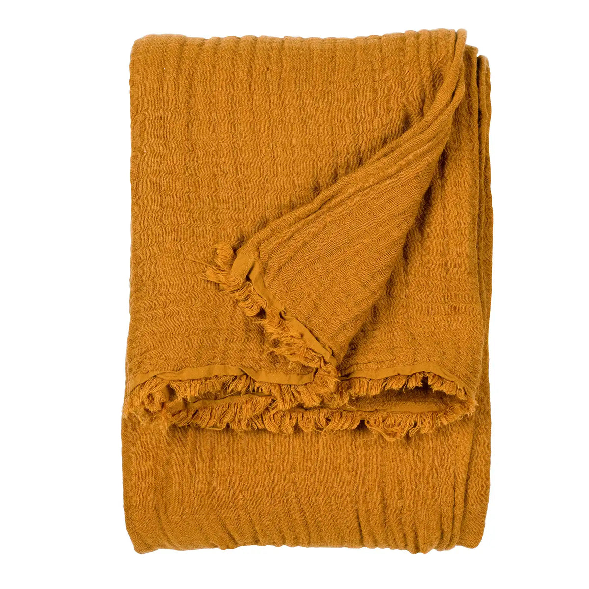 Lark Muslin Cumin 100% Cotton Throw Blanket 130cm x 180cm / 240cm x 260cm - additional product view 2