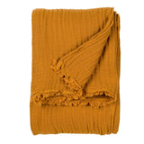 Lark Muslin Cumin 100% Cotton Throw Blanket 130cm x 180cm / 240cm x 260cm - additional product view 2
