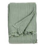 Lark Muslin Eucalyptus 100% Cotton Throw Blanket 130cm x 180cm / 240cm x 260cm - additional product view 2