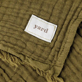 Lark Muslin Khaki 100% Cotton Throw Blanket 130cm x 180cm / 240cm x 260cm - additional product view 3