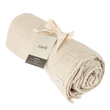 Lark Muslin Natural 100% Cotton Throw Blanket 130cm x 180cm / 240cm x 260cm - additional product view 2