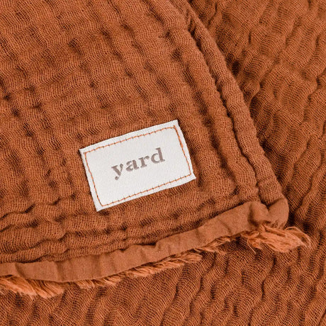 Lark Muslin Pecan 100% Cotton Throw Blanket 130cm x 180cm - additional product view 3