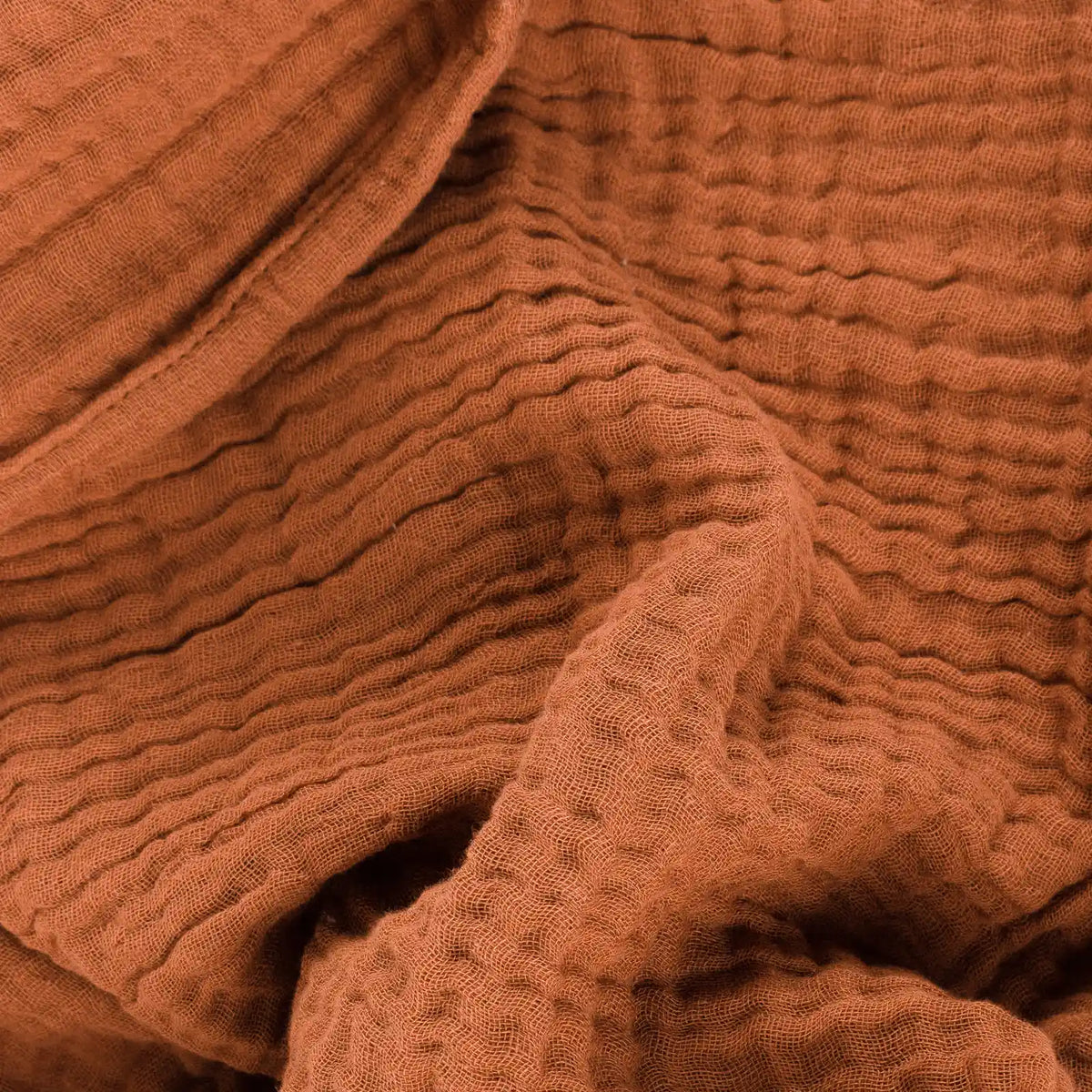 Lark Muslin Pecan 100% Cotton Throw Blanket 130cm x 180cm - additional product view 4