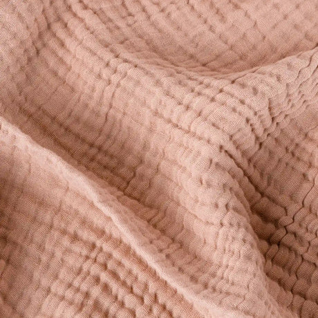 Lark Muslin Pink Clay 100% Cotton Throw Blanket 130cm x 180cm / 240cm x 260cm - additional product view 4