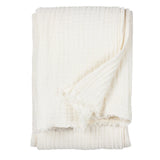 Lark Muslin White 100% Cotton Throw Blanket 130cm x 180cm / 240cm x 260cm - additional product view 2