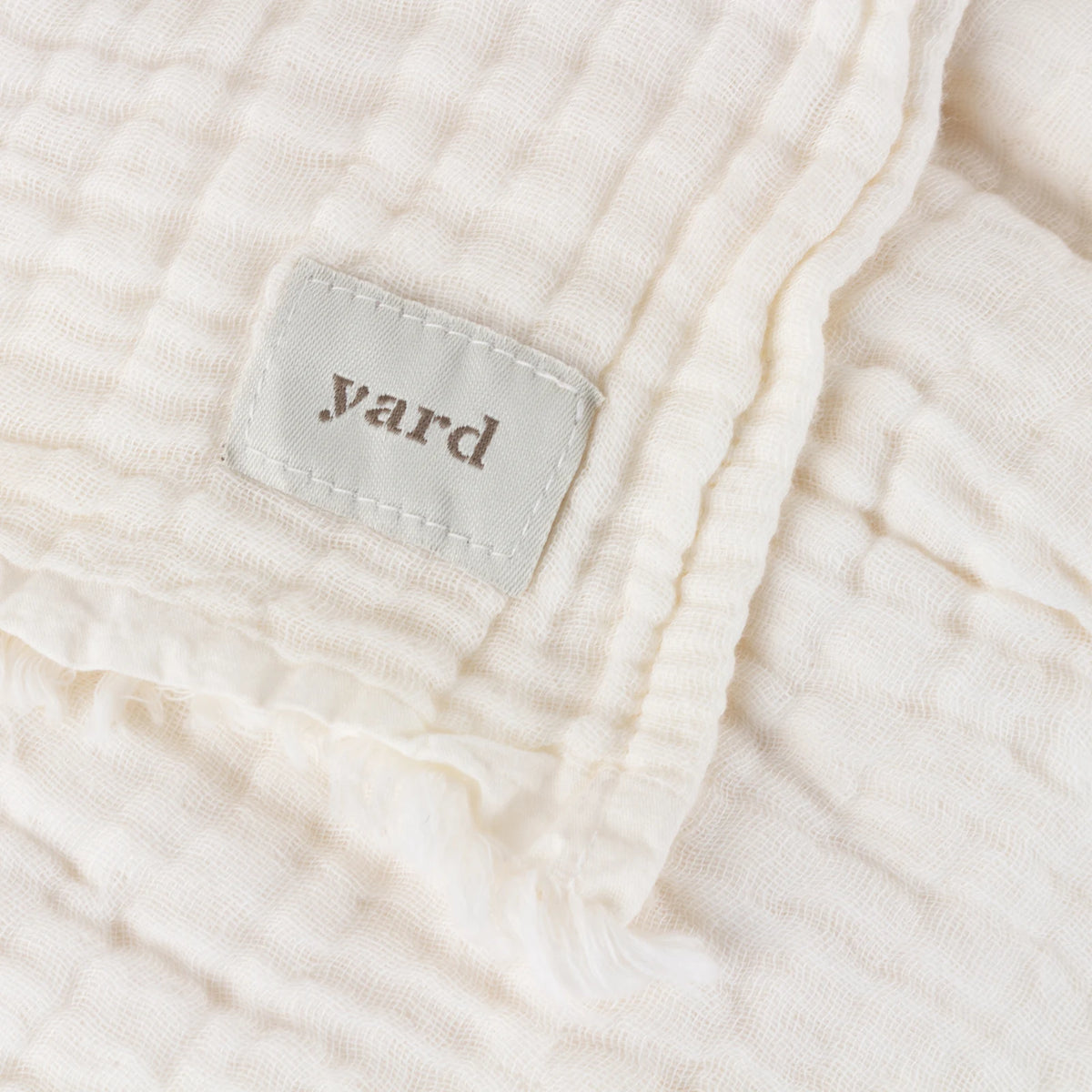 Lark Muslin White 100% Cotton Throw Blanket 130cm x 180cm / 240cm x 260cm - additional product view 3