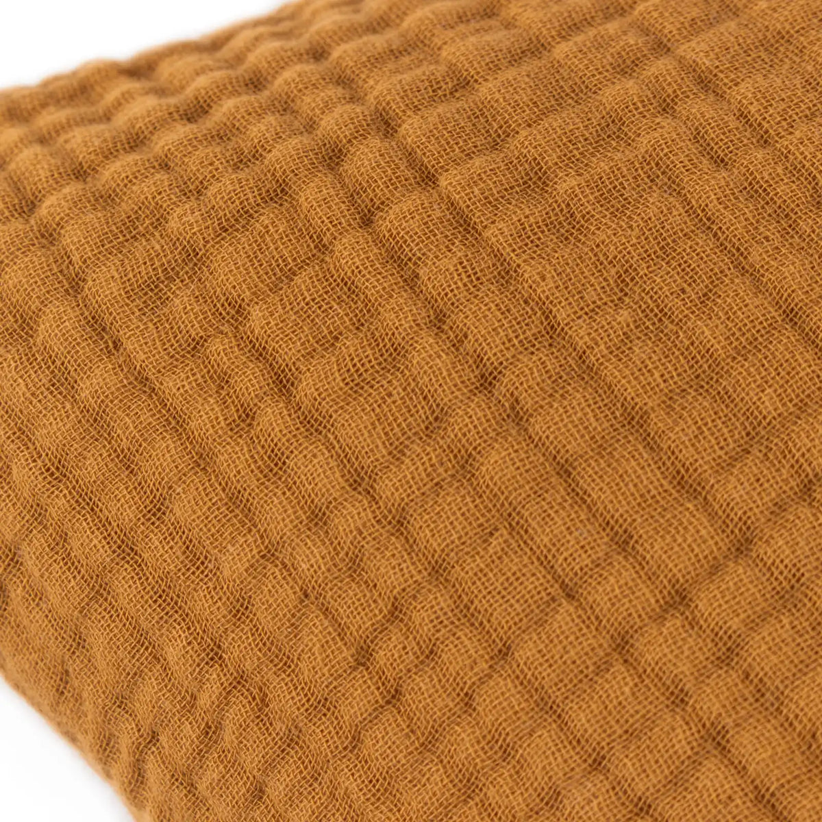 Lark Muslin Crinkle 100% Cotton Cumin Cushion Cover 45cm x 45cm - additional product view 3