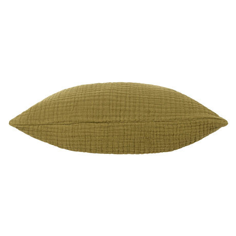 Lark Muslin Crinkle 100% Cotton Khaki Cushion Cover 45cm x 45cm - additional product view 2