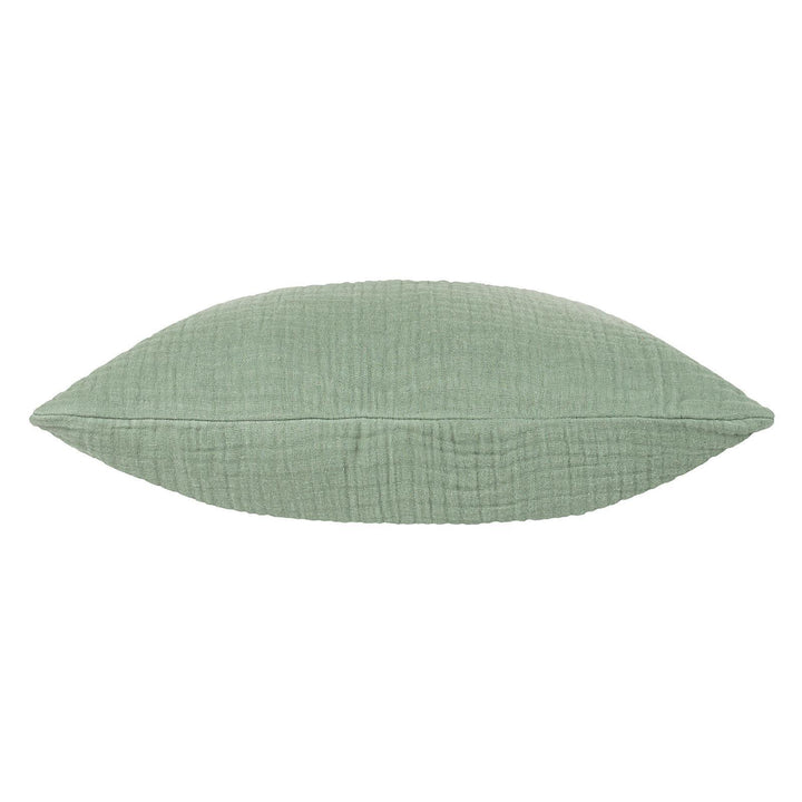 Lark Muslin Crinkle Eucalyptus Cushion Cover 18" x 18" - Ideal