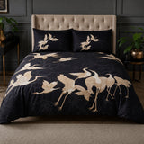 Laurence Llewelyn-Bowen Kireina Cotton Duvet Cover Set styled on a bed in a coordinated bedroom lifestyle scene