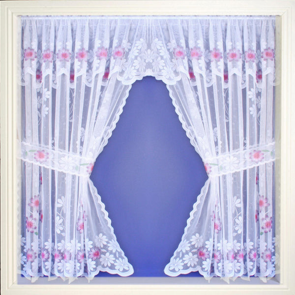 Primrose Lace Window Set Lavender