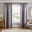 Jasmine Lined Pencil Pleat Tape Top Curtains - Lavender