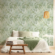 Catherine Lansfield Leaves Wallpaper Green