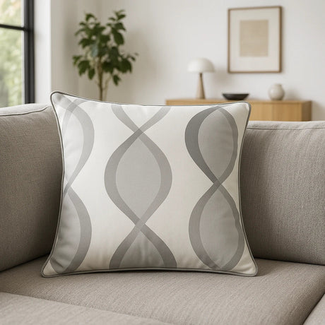 Lennox Cotton Cushion Cover 43cm x 43cm (17") - Grey