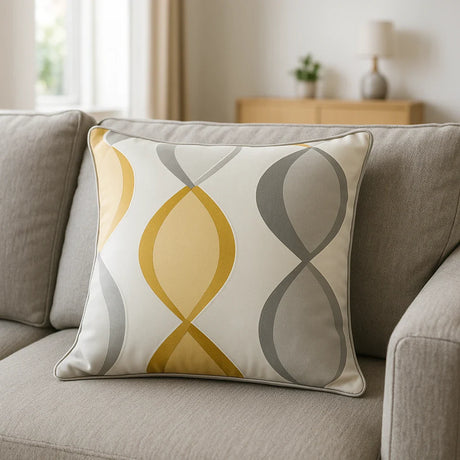 Lennox Cotton Cushion Cover 43cm x 43cm (17") - Ochre