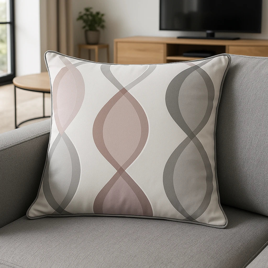 Lennox Cotton Cushion Cover 43cm x 43cm (17") - Blush