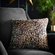 Leopard Faux Fur Natural Cushion 43 x 43cm - main product image