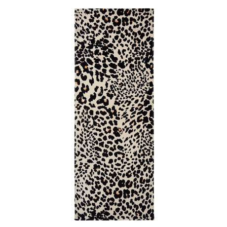 Catherine Lansfield Leopard Cotton 78x200cm Beach Sun Lounger Towel Natural
