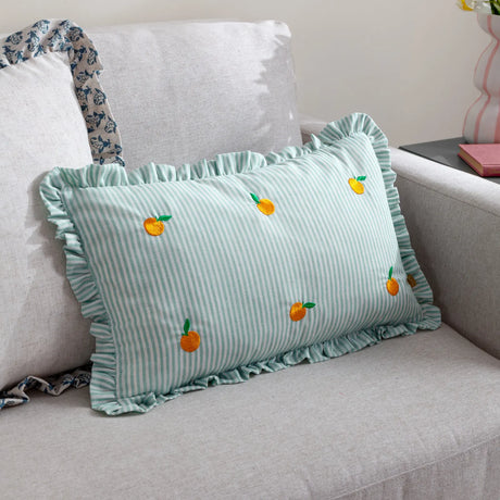 Les Fruites Oranges Cushion Cover or Filled Cushion 30cm x 50cm - additional product view 1