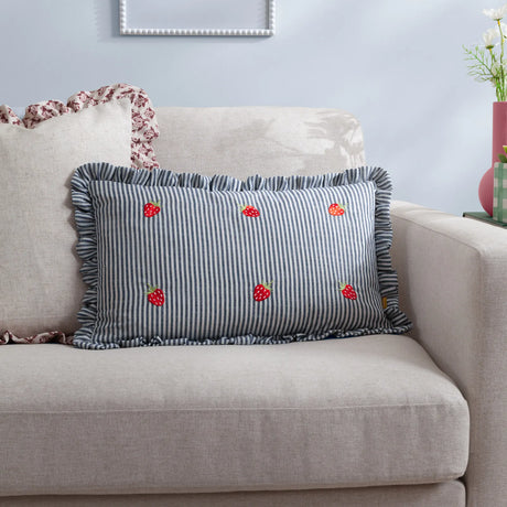 Les Fruites Strawberries Cushion Cover or Filled Cushion 30cm x 50cm - additional product view 1