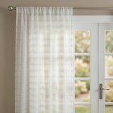 Lima Lurex Stripe Slot Top Voile Curtain Panel 2