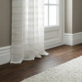 Lima Lurex Stripe Slot Top Voile Curtain Panel 3